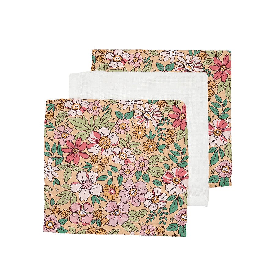Blossom | Multicolored hydrophilic cloths 25 x 25 cm - pack of 3