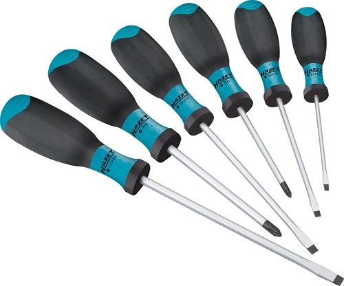 Hazet Screwdriver set 810spc 6 - Slot profile, Phillips profile PH - 6-piece - 0.5 x 3.0 – 1.2 x 6.5 - PH1 – PH2
