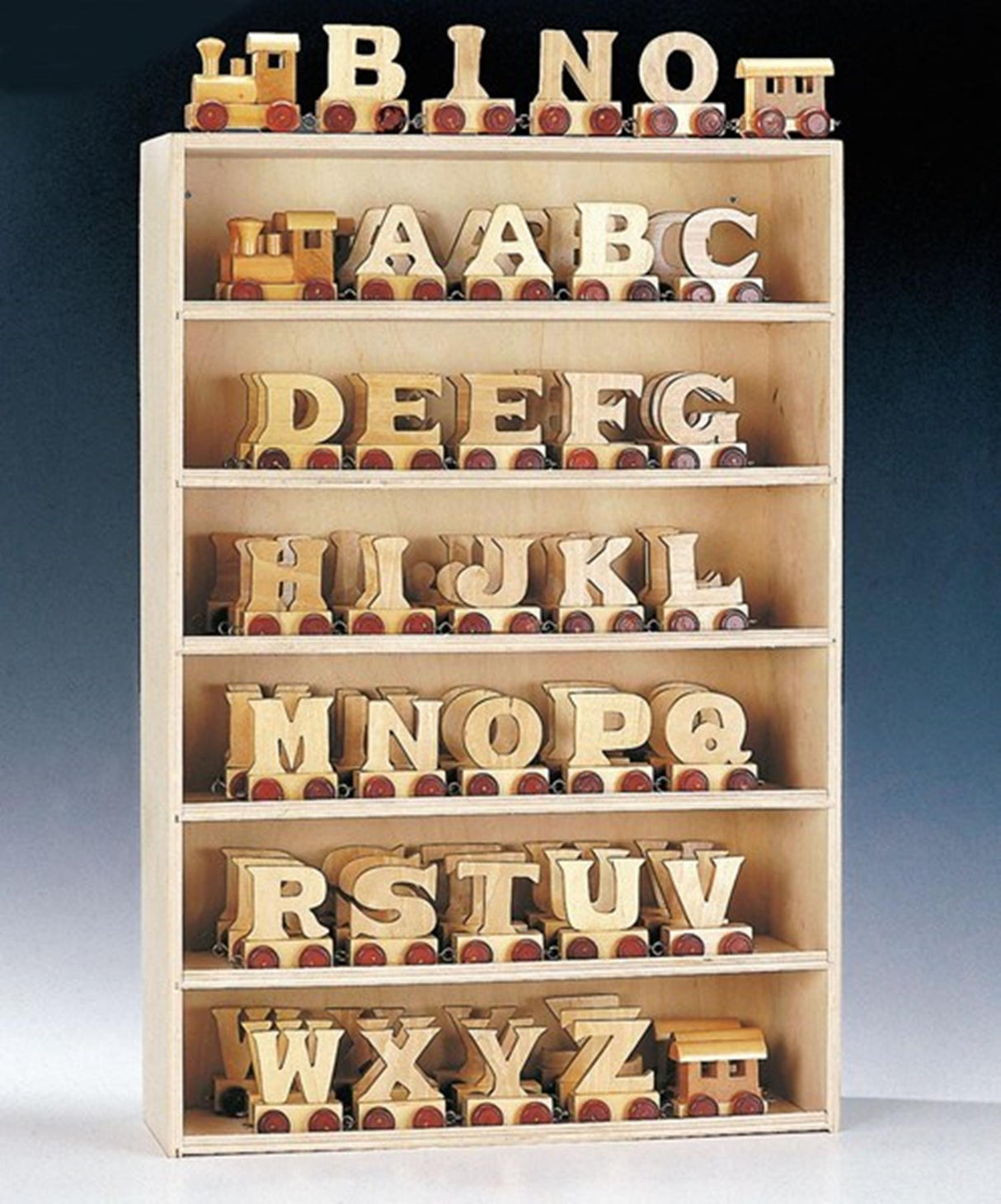 BONGERS TOYS WOODEN LETTER P avec roues 6 cm de haut