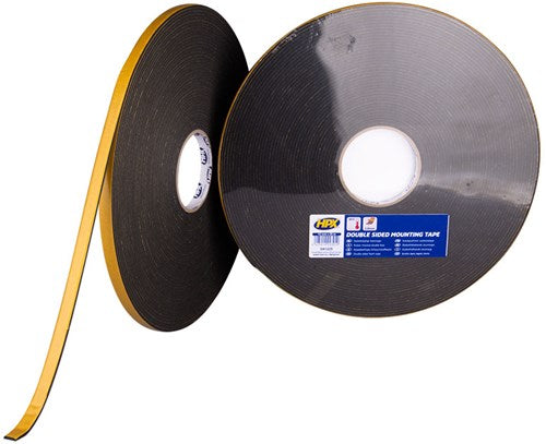 Hpx dubbelzijdige bevestigingstape | 3mm | antraciet | 12mm x 25m - da1225 - da1225