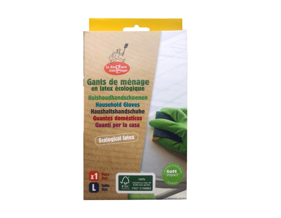 La droguerie ecologique household gloves - natural latex fsc - m