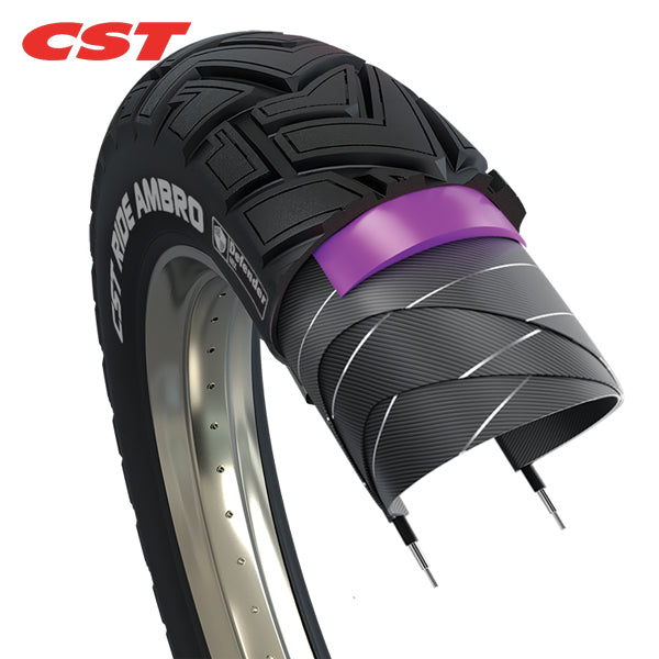 CST Tire Fatbike Ride Ambro 20 x 4.00 Reflexión negra