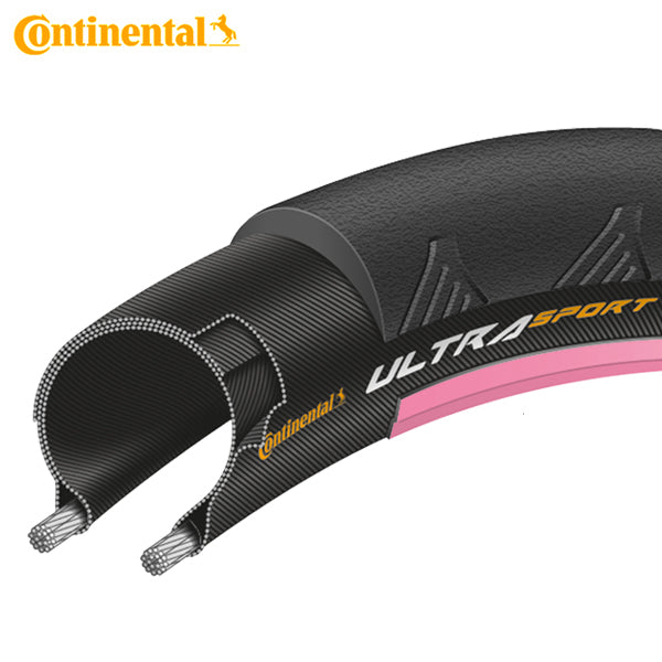 Continental 23-622 Ultra Sport 2 schwarz-rosa Falte 0150131