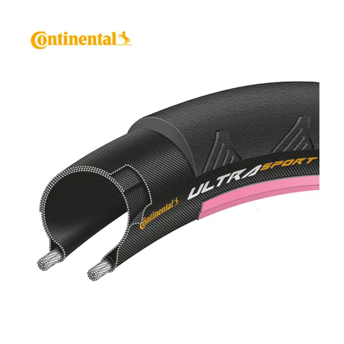 Continental 23-622 Ultra Sport 2 schwarz-rosa Falte 0150131