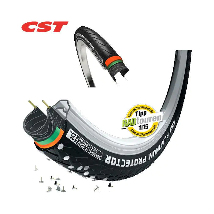CST Platinum Prot Tire 28 x 1 5 8-1 3 8 (37-622) black