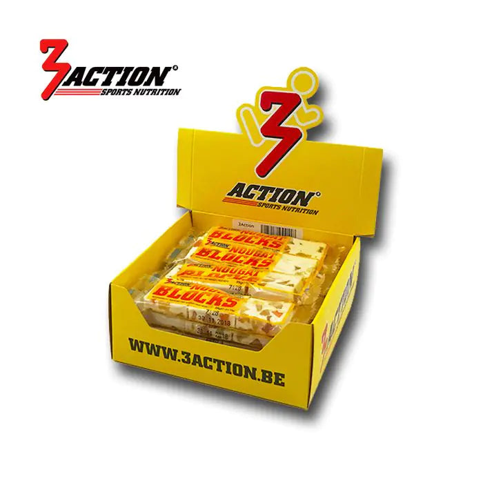 3action nougat blocks 40 grams - display box 20 pieces - 1202030006