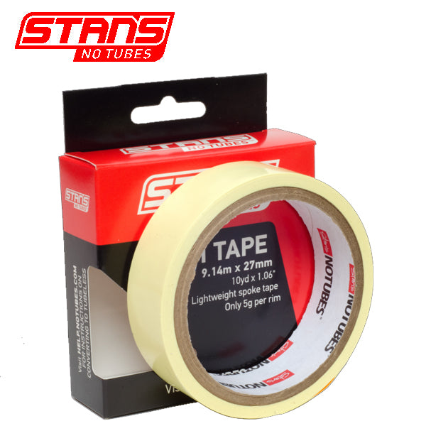 Fondo de llanta Stans notubes cinta amarilla 27 mm de ancho rollo 9 metros (10yd) as0083