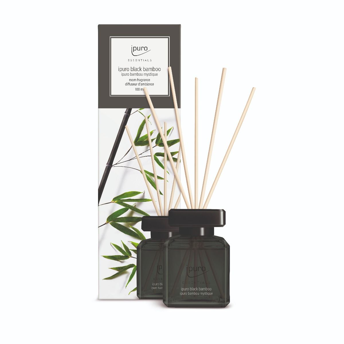 Ipuro 6 pieces fragrance diffuser black bamboo 100 ml