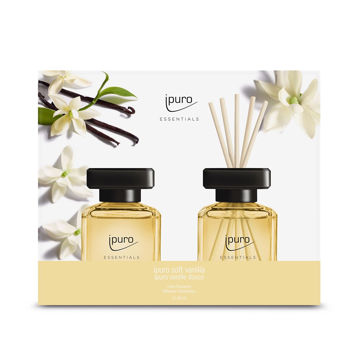 Ipuro diffuseur de parfum vanille douce 2 x 50 ml