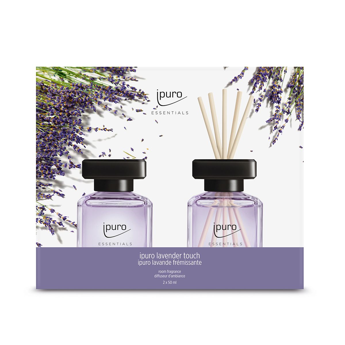 Ipuro geurdiffuser lavender touch 2 x 50 ml