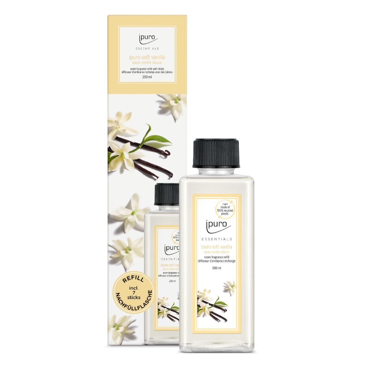 Ipuro fragrance diffuser refill soft vanilla 200ml