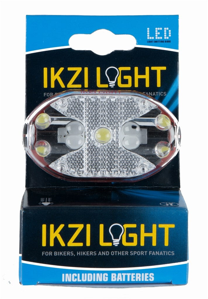 Ikzi Light headlight oval 5 LED battery handlebar bend
