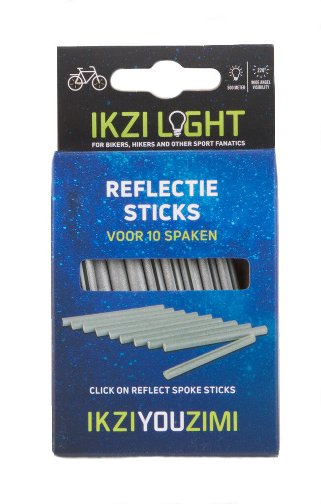 Ikzilight spoke reflection 8 cm set of 10 pieces on card