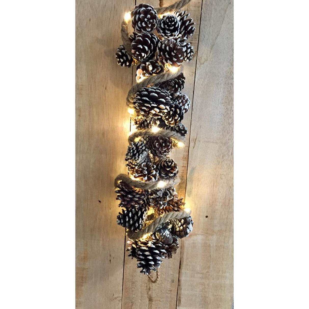 Naturel collections jute touw met 20 led 100cmx1.2cm