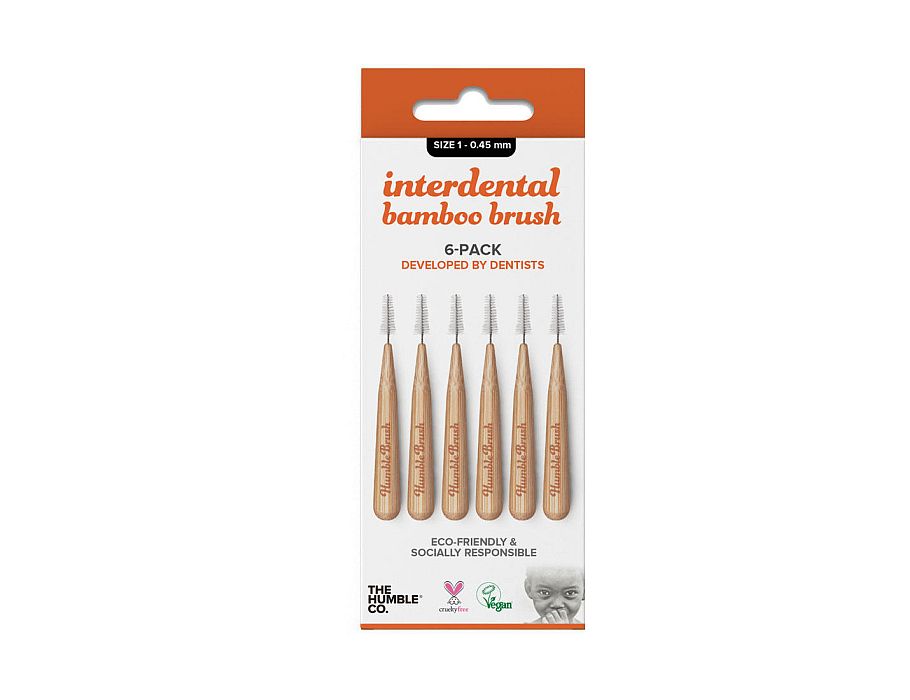 The humble co. interdental brush 6 pcs - orange - 0.45 mm