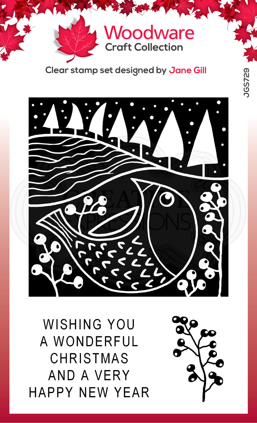 Woodware • clear stamp chubby robin
