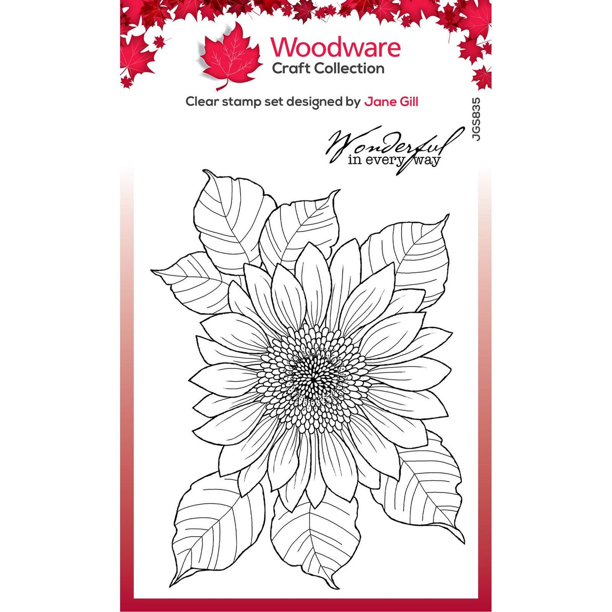 Woodware • clear singles stamp sunflower rays