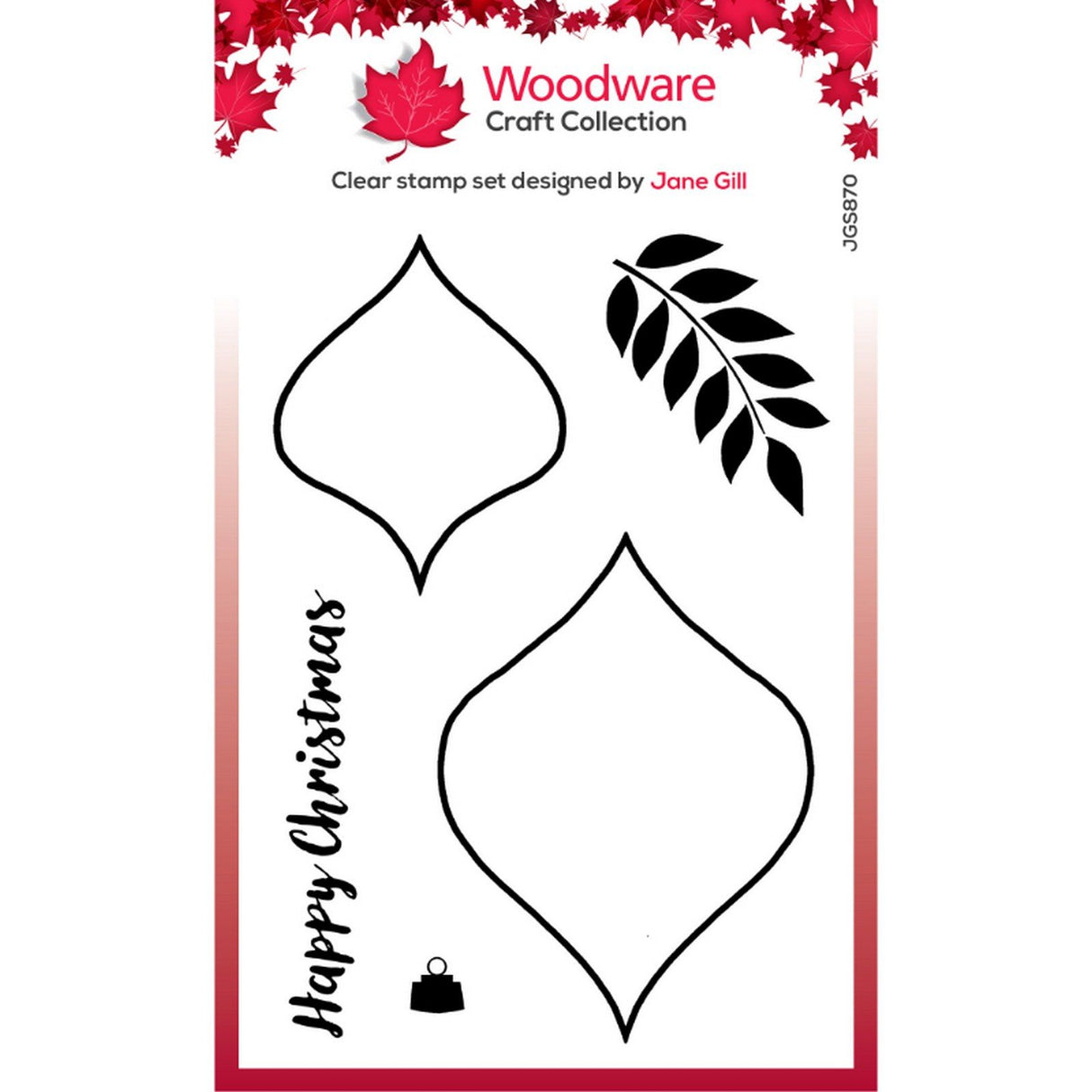 Woodware • paintable baubles clear singles stamps peardrops