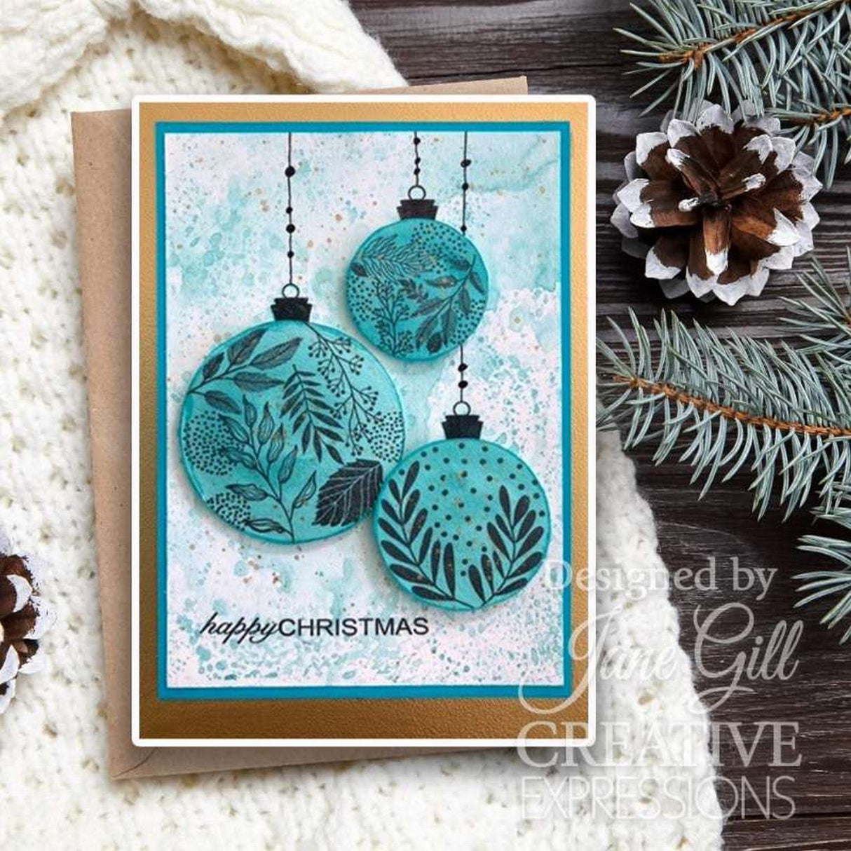 Woodware • paintable baubles clear singles stamps leafy fillers
