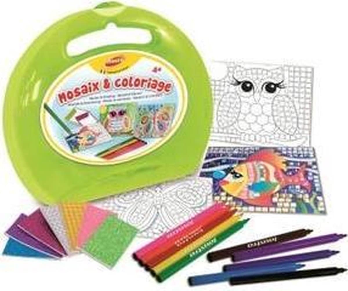 Joustra suitcase with mosaic and colors