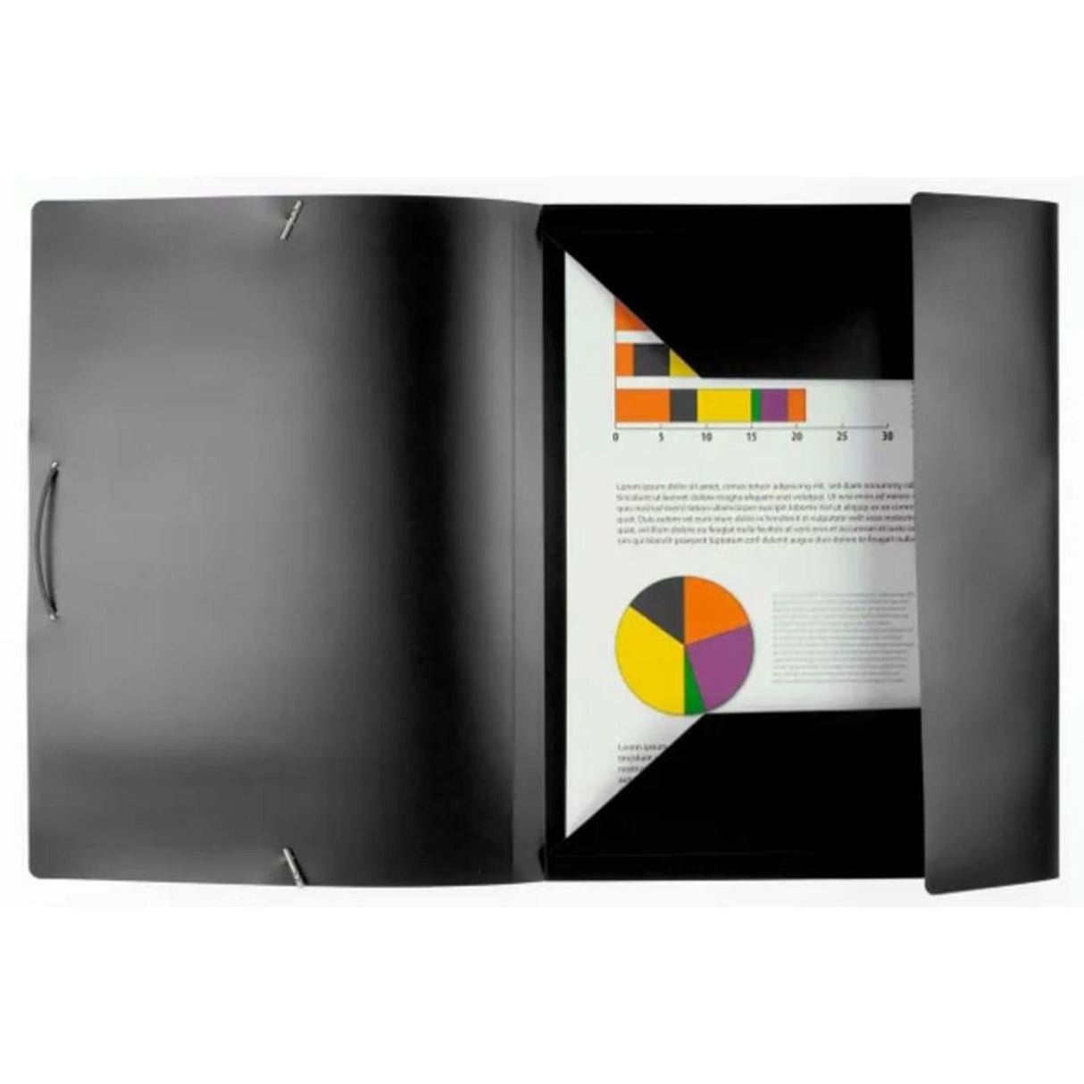 Kangaro elastomap a4 kunststof zwart