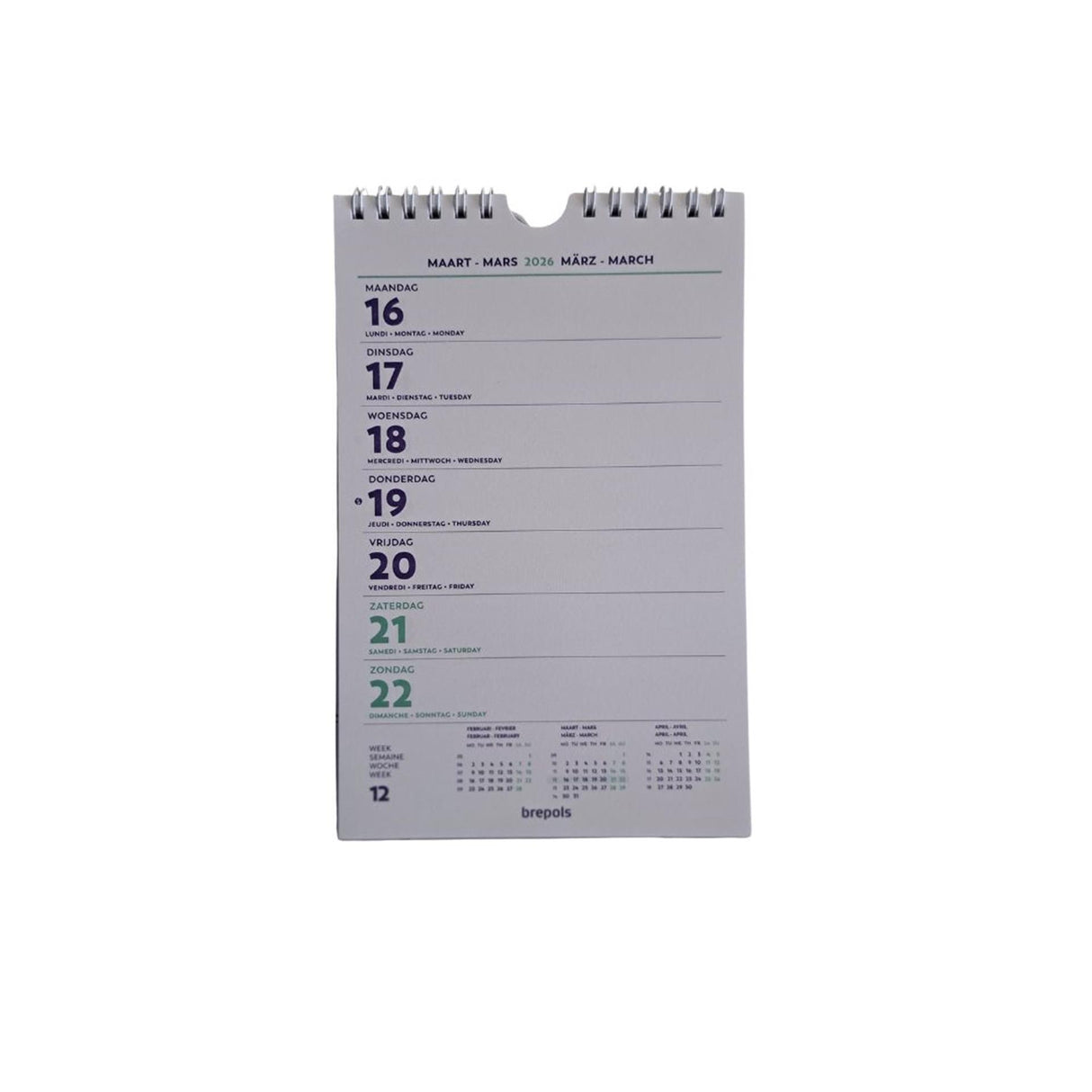 Kalendarz ścienny tygodniowy Brepols fantasy 2026