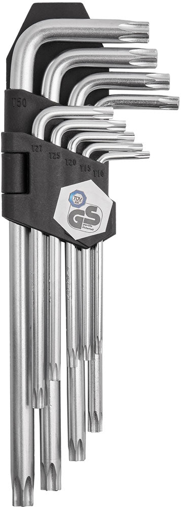 Katana torx angle wrench set ith bore t10 - t50