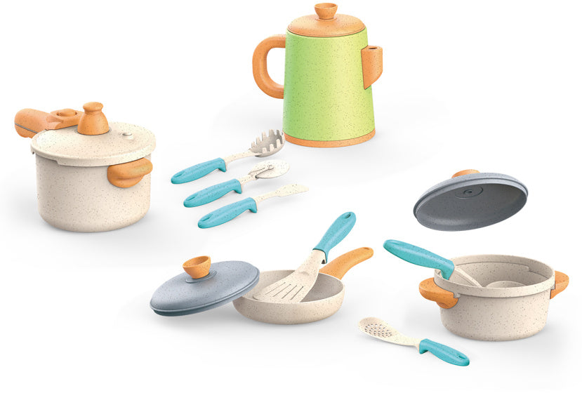 Küchenspielzeug Kochausrüstung Küchenzubehör Spiel Set recycelt