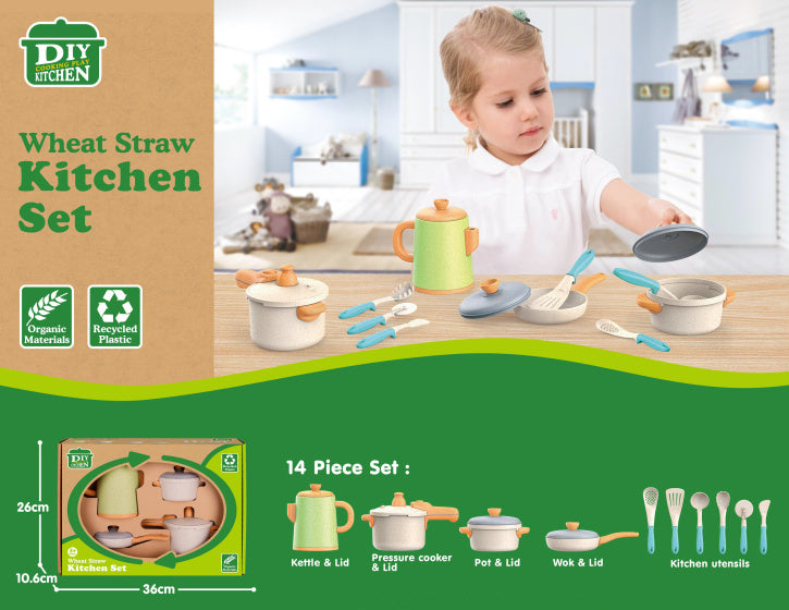 Küchenspielzeug Kochausrüstung Küchenzubehör Spiel Set recycelt