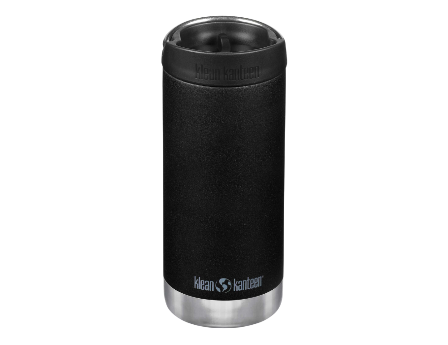 Klean Kanteen Thermos Bottle - Tkwide - 355 ml (12 oz) - with coffee cap - black