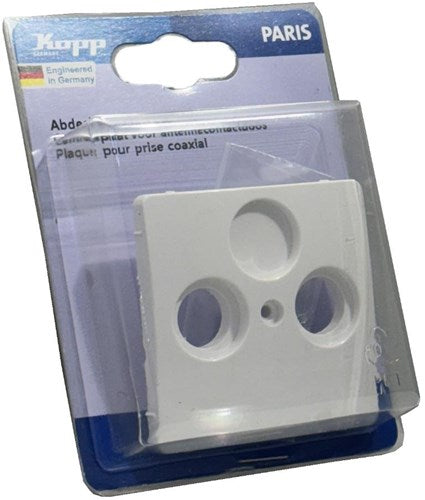 Kopp Paris placa de cubierta blanca ártica para coaxial - 4625040