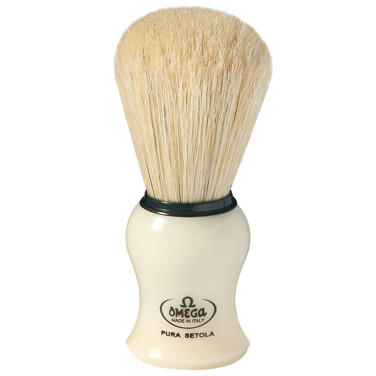 Omega shaving brush pig bristle cream handle 10.5cm