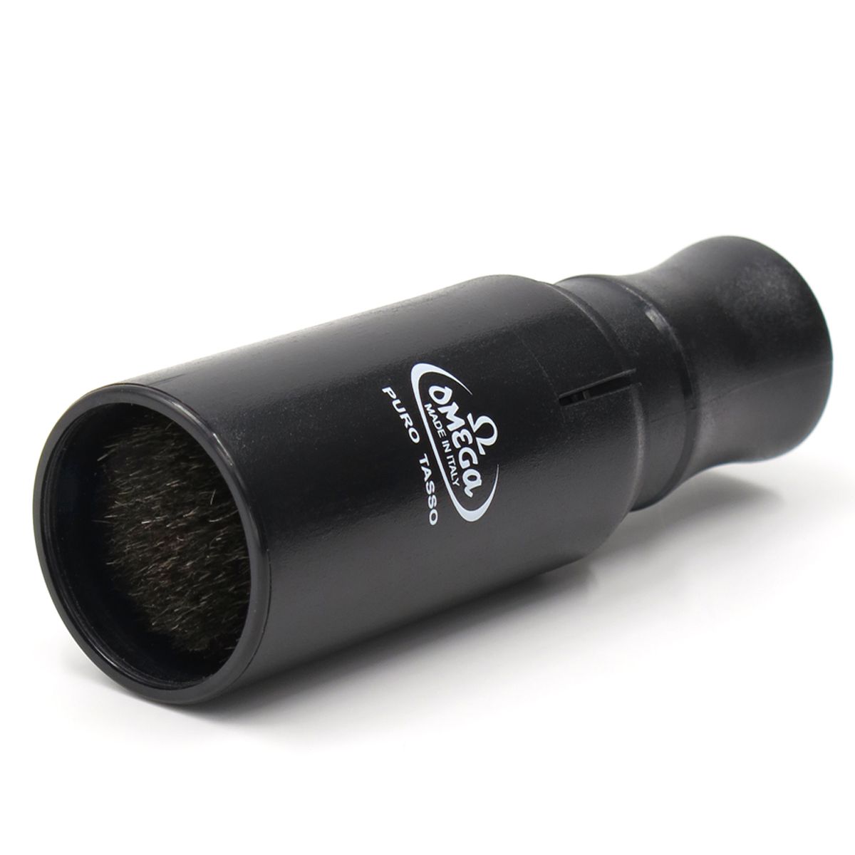 Krtača za britje Omega 100% black badger potovalna krtača 9 cm