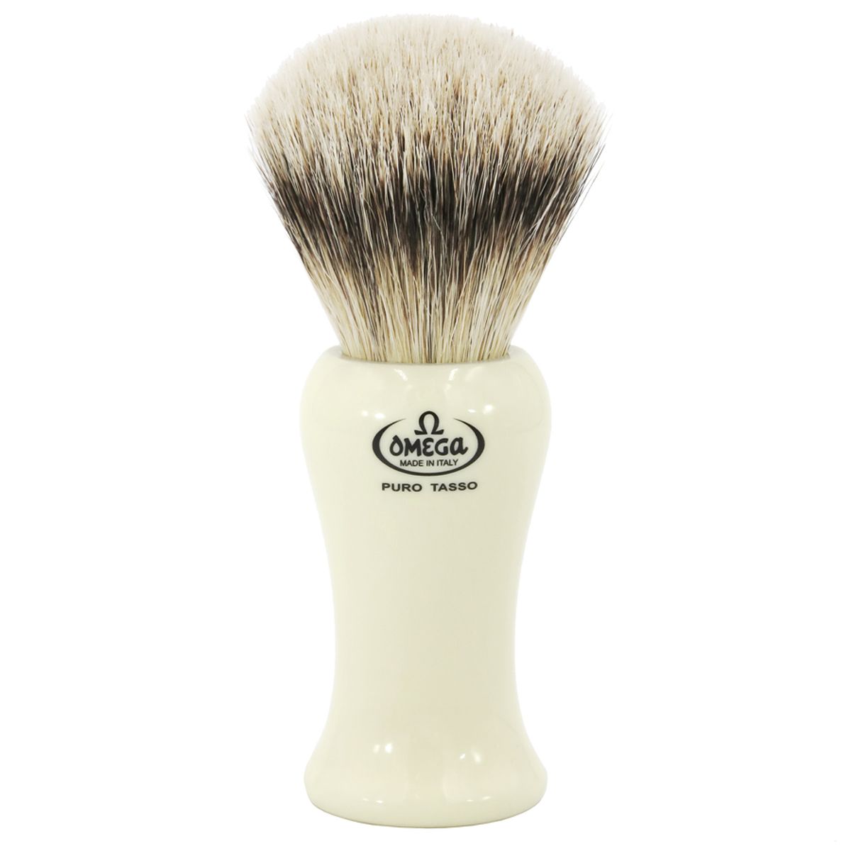 Omega-Rasierpinsel, 100 % Super-Dachscreme-Griff, 12,5 cm