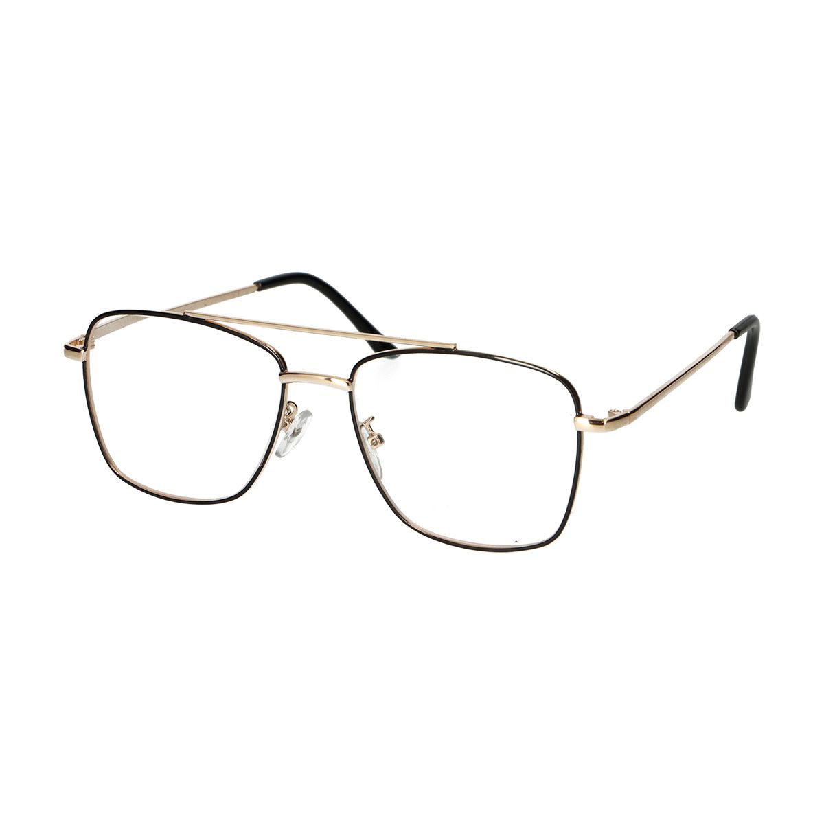 Spectrum reading glasses vintage pilot metal gold black 2.00