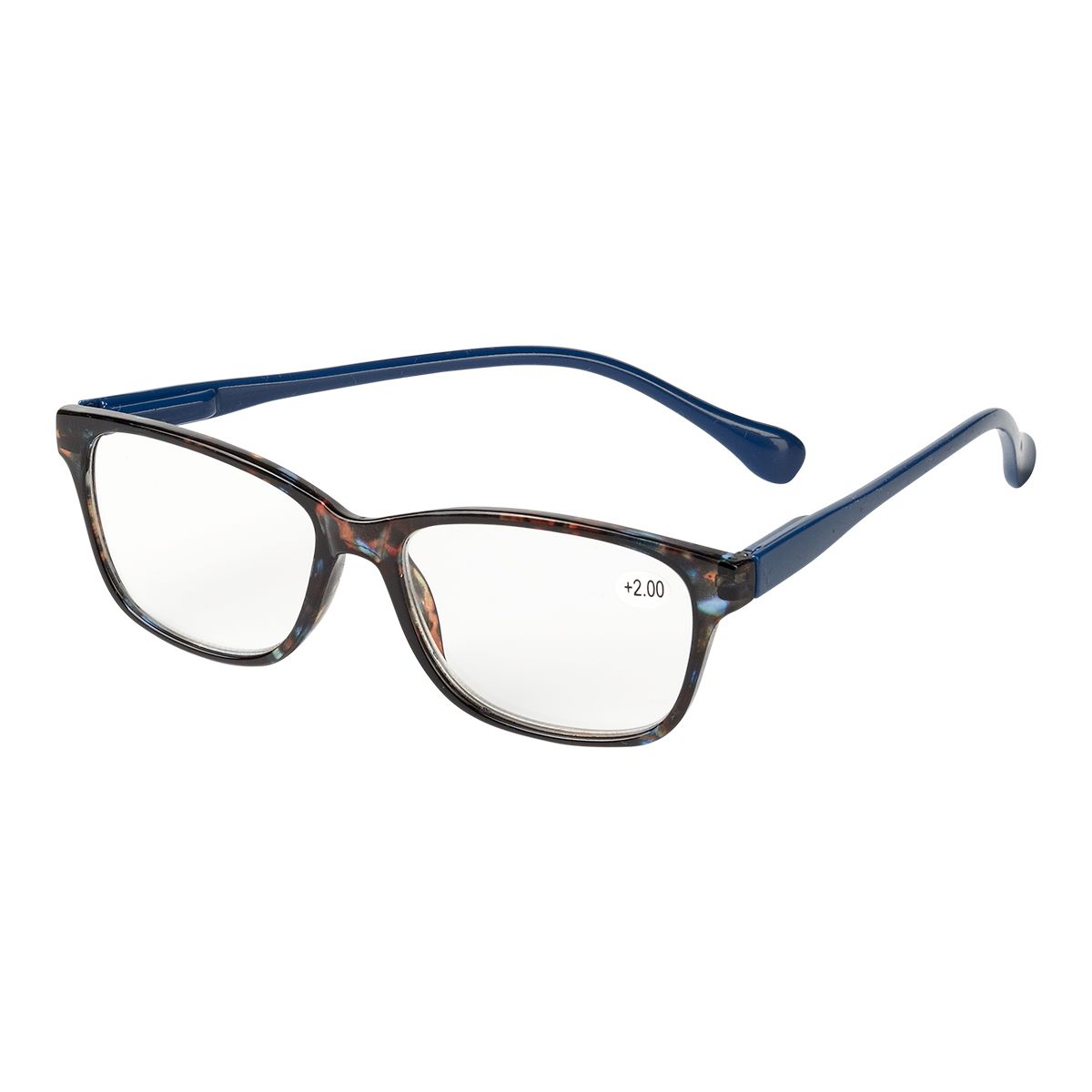 Brýle na čtení Spectrum hnědé melírované obdélníkové 1,00