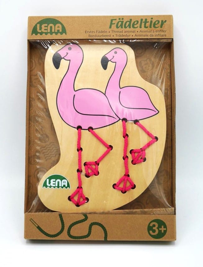 Selecta lena learn to string with this flamingo