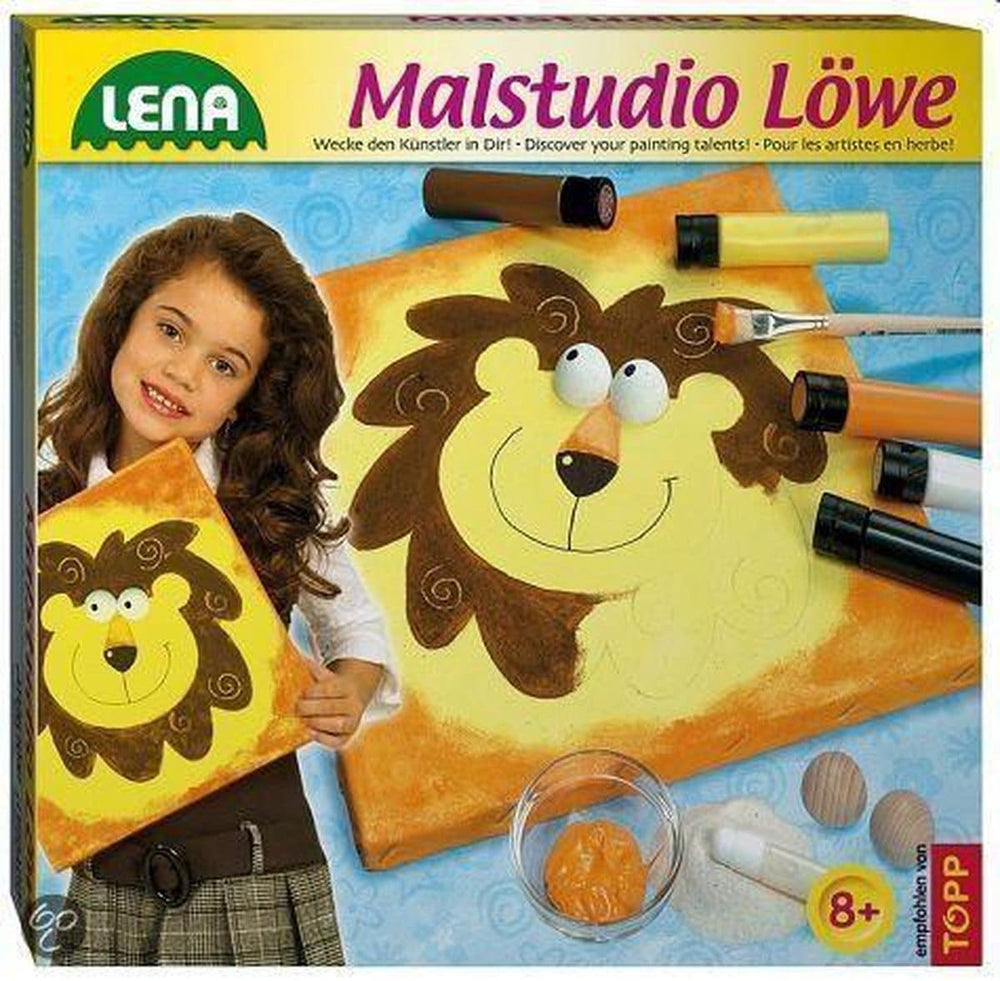 Jonotoys lena painting studio lion, make the most beautiful paintings