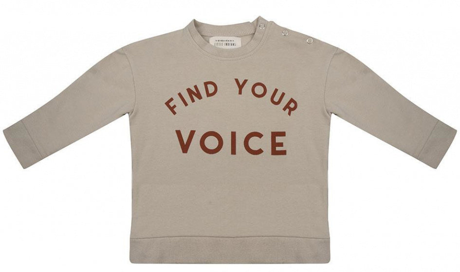 Petits Indiens Sweater Boys Cotton Taupe Taille 86