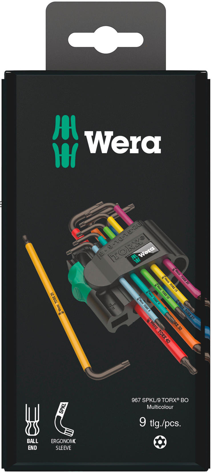 Wera Allen key set TORX 967 9 TX BO Multicolour 1 SB