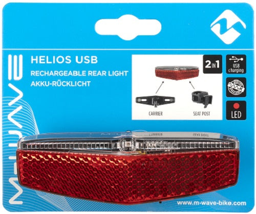 M-Wave Helios Batería USB LED rojo