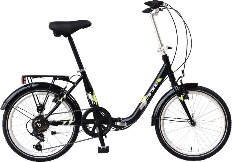 Bicicletta pieghevole Magic Marne 20 pollici unisex 6v freni a V nera