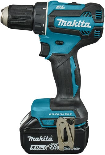 Makita ddf485rtj 18v Bohr- a Schrauendréier Bürstelos 5.0 Ah Batterie (2 Stéck), Schnellladeger, mbox