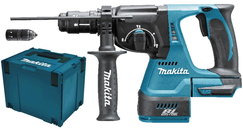 Makita dhr243zj 18 volt combihamer | sds-plus | met verwisselbare boorkop | zonder accu's en lader - dhr243zj