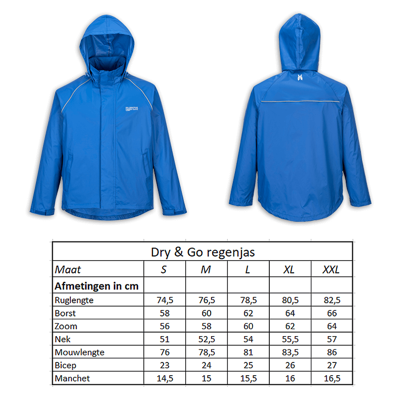 Dry Go raincoat size XL
