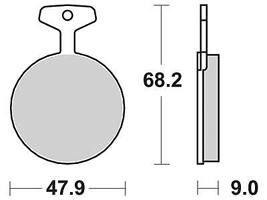 Trw remblokken mcb 44 brake pad mcb 44 organic standard