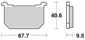Trw remblokken mcb 516 brake pad mcb 516 organic standard