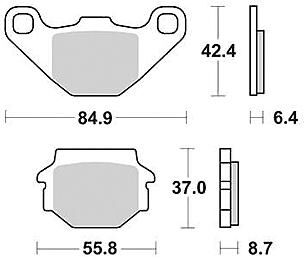 Trw remblokken mcb 517 brake pad mcb 517 organic standard