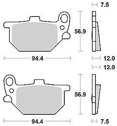 TRW bremseklosser MCB 520 bremseklosser MCB 520 organisk standard