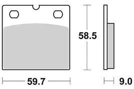 Trw remblokken mcb 533 brake pad mcb 533 sv sintered metal